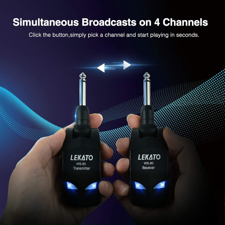 وایرلس گیتار LEKATO WS-80فرستنده گیرنده