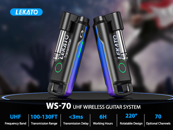فرستنده گیرنده وایرلس گیتار LekatoLekato ws70 wireless