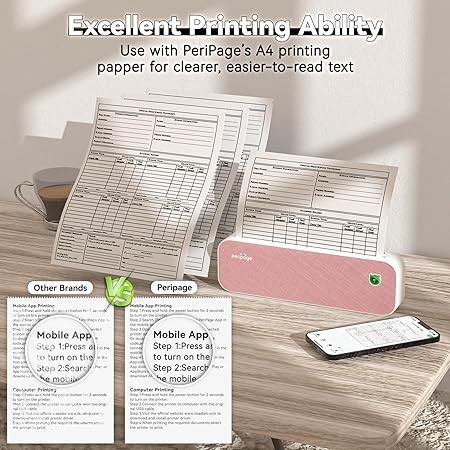 پرینتر حرارتی PeriPage A40 برای تتو و کاغذtattoo printer peri page a40