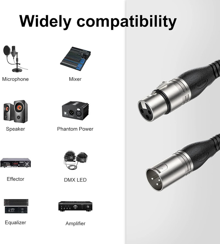 کابل XLR دو عددی NUOSIA