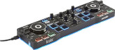 دی جی هرکولس سراتو Hercules DJ DJControl Starlight | Pocket USB DJ Controller with Serato DJ Lite, Touch-Sensitive Jog Wheels, Built-in Sound Card and Built-in Light Show