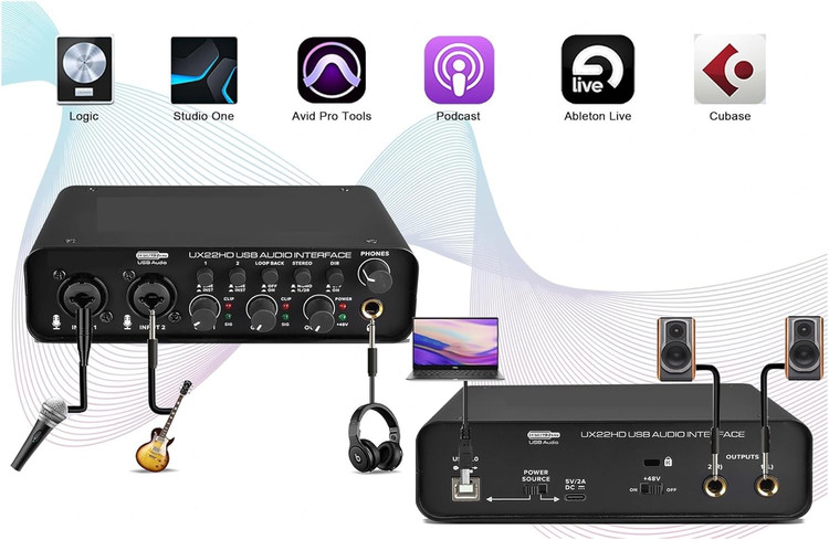 کارت صدا ux22hd usb audio interfac