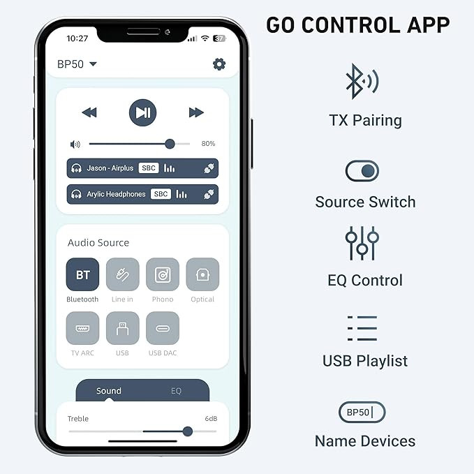 آمپلی فایر استریمر آریلیک مدل B50 arylic wireless pre amp