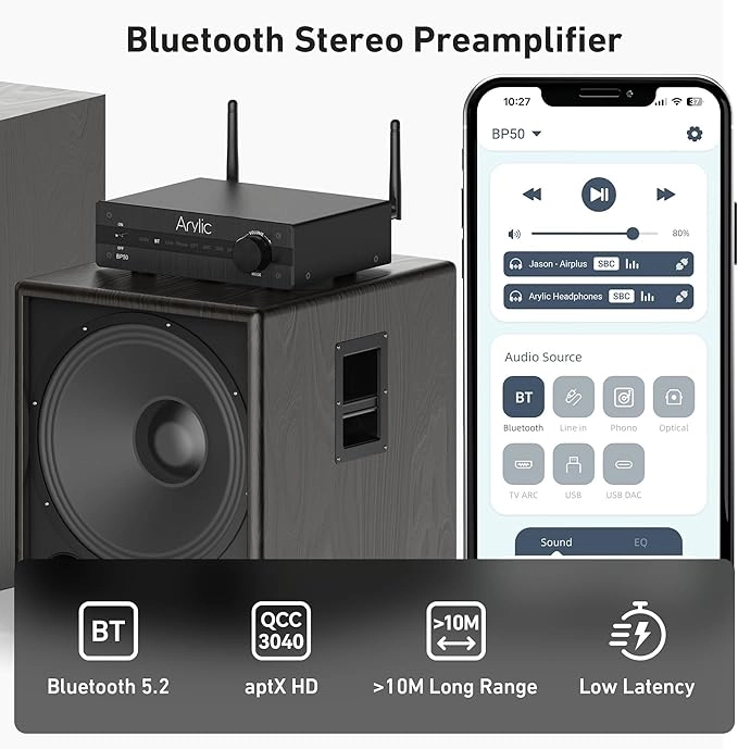 آمپلی فایر استریمر آریلیک مدل B50 arylic wireless pre amp