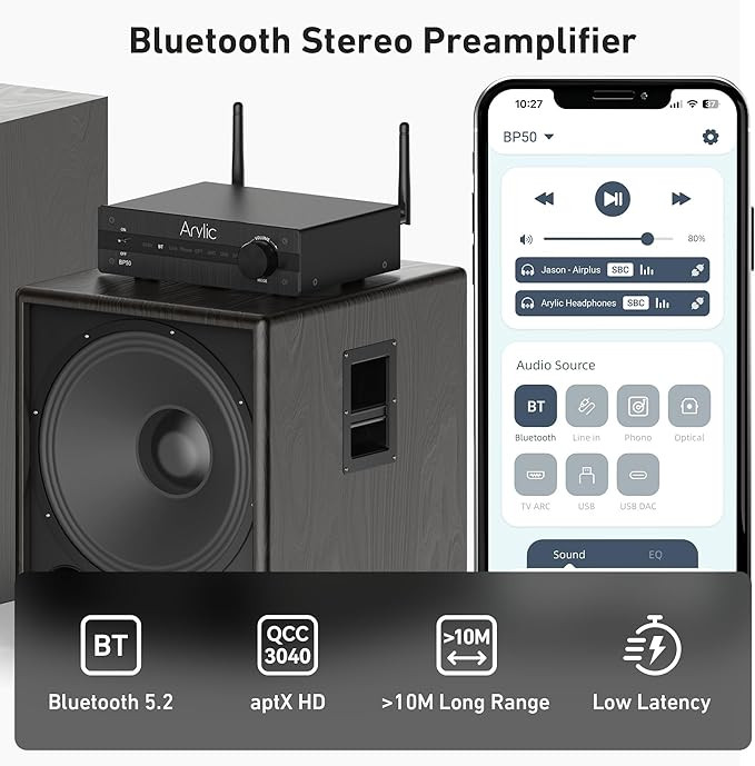 آمپلی فایر استریمر آریلیک مدل B50 arylic wireless pre amp
