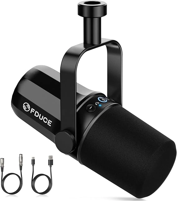 میکرفون پادکست s40 FDUCE Dynamic Microphone, USB/XLR Podcast Recording PC Microphone