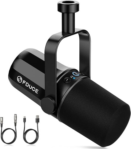 میکرفون پادکست s40 FDUCE Dynamic Microphone, USB/XLR Podcast Recording PC Microphone