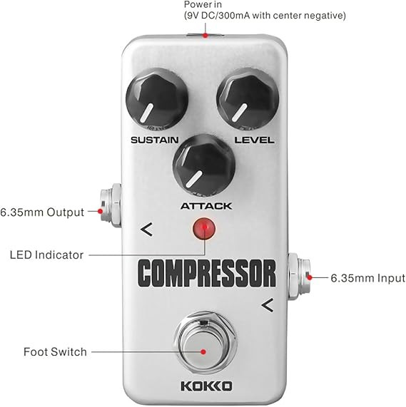 `افکت کمپرسور kokka kokka compressor mini pedal