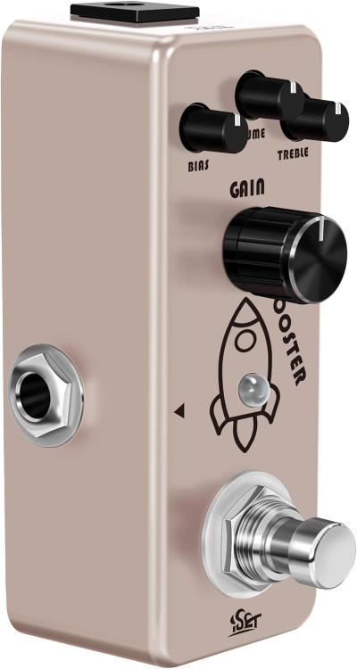 افکت بوستر isetISET Booster Effect Pedal Analog Rocket Boost For Electric Guitar Bass True Bypass