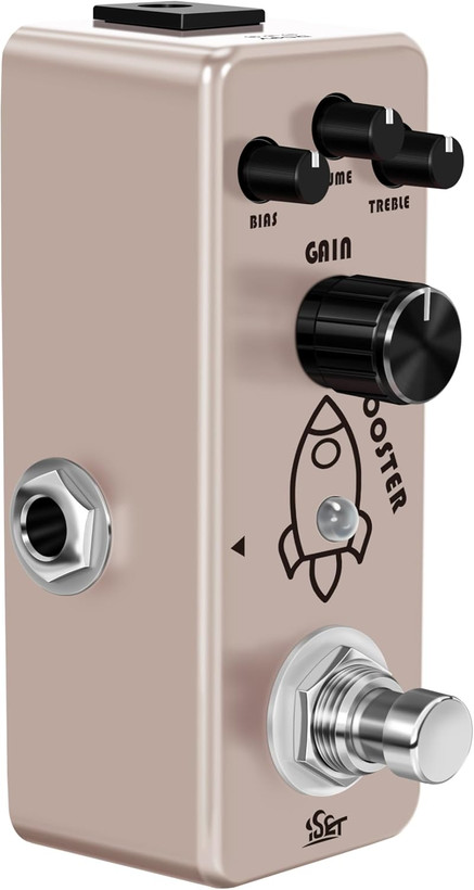 افکت بوستر isetISET Booster Effect Pedal Analog Rocket Boost For Electric Guitar Bass True Bypass