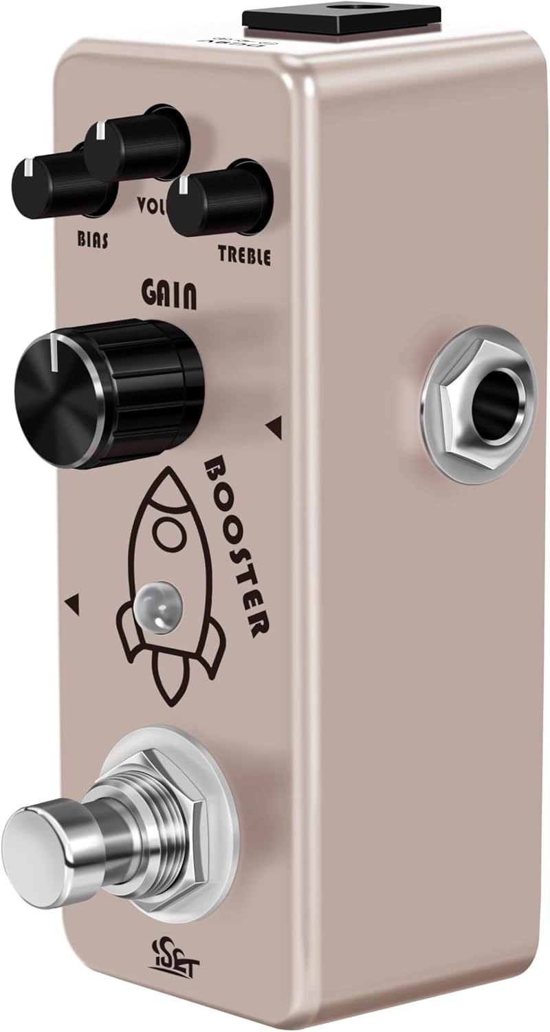 افکت بوستر isetISET Booster Effect Pedal Analog Rocket Boost For Electric Guitar Bass True Bypass