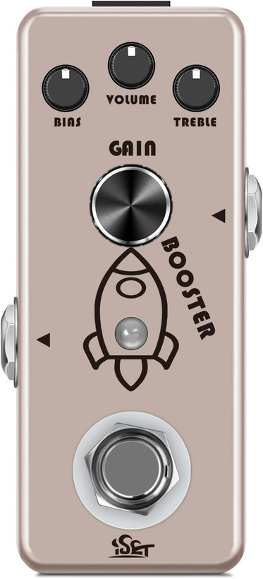افکت بوستر isetISET Booster Effect Pedal Analog Rocket Boost For Electric Guitar Bass True Bypass