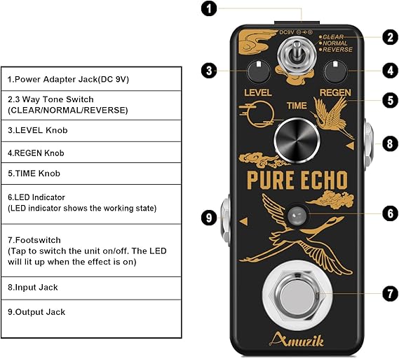fuzz amuzik pure echo effect افکت fuzz amuzik pure echo