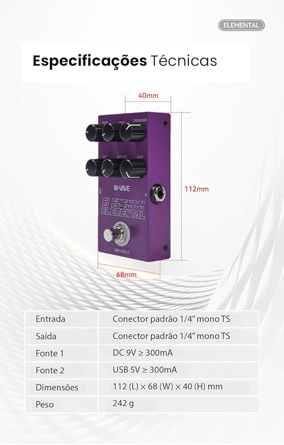 m vave element delay pedal افکت دیلی M VAVE ELEMENT