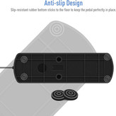 پدال ساستین shaevle Sustain Pedal For Keyboards Digital Piano MIDI and Synthesizer with Polarity Switch 1/4"(6.35mm) With 63-inch Cable Input Plug