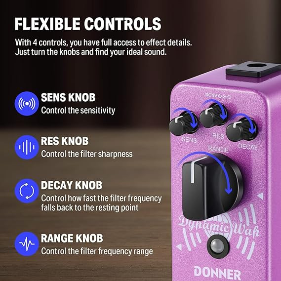 پدال یونیت دونر واه داینامیک donner dynamic wah pedal