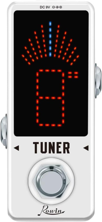 پدلل تیونر کروماتیک RowinRowin High Precision Guitar Chromatic Tuner Pedal Ture Bypass