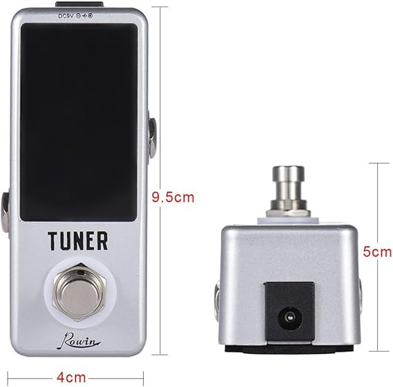 پدلل تیونر کروماتیک RowinRowin High Precision Guitar Chromatic Tuner Pedal Ture Bypass