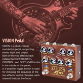 مولتی افکت سریR دو کانال جویو 9افکتJOYO Modulation Multi Effects Pedal R Series Dual Channel Stereo Input and Output 9 Effects for Electric Guitar (Vision R-09)