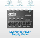 مینی میکسر مونو استریو 4کانال Moukey mamx1Moukey Mini Audio Mixer, DC 5V, 4 Stereo Ultra, Low Noise 4 Channel Line Mixer for Sub-Mixing, for Small Clubs or Bars, As Guitars, Bass, Keyboards Mixer, MAMX1