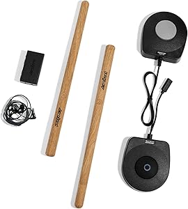 درام مجازی aeroband 2maxAeroBand Electronic Drum Set PocketDrum2 MAX（2025 Version）, Air Drum Sticks & Pedals & Bluetooth Adapter, Play Drum Anywhere Anytime, 8 Tones and USB Midi Teens Adult Drummer Gift