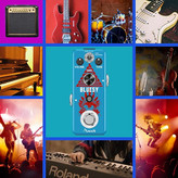 یونیت اوردرایو amuzik blusey Amuzik Blues King Overdrive Guitar Pedals Analog Vintage Bluesy Distortion Effect Pedal Wide Range Frequency Response 2 Modes Tube Amplifier True Bypass