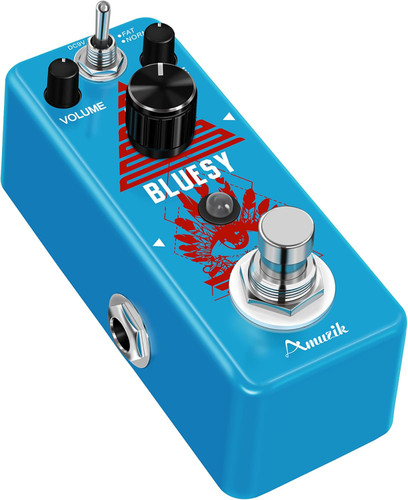 یونیت اوردرایو amuzik blusey Amuzik Blues King Overdrive Guitar Pedals Analog Vintage Bluesy Distortion Effect Pedal Wide Range Frequency Response 2 Modes Tube Amplifier True Bypass