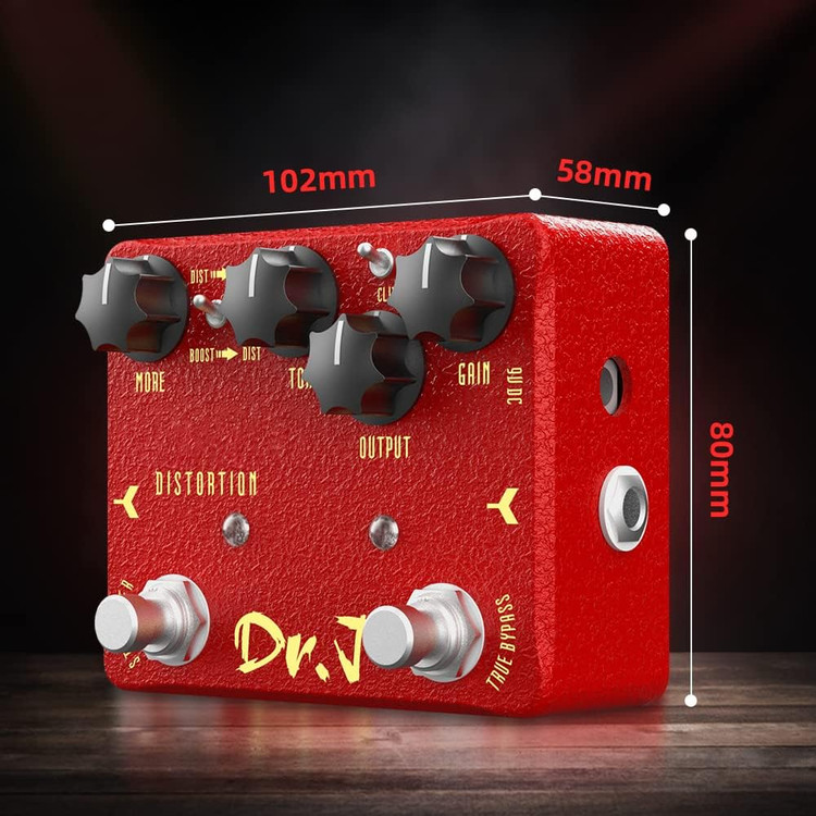 افکت دیسروشن lancelot dr.j جویو JOYO Distortion Pedal of Classic Modded Early 80s Screaming Distortion Effect for Electric Guitar High-end Edition Dr.J Series (D59)