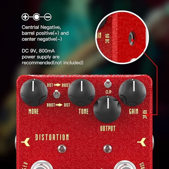 افکت دیسروشن lancelot dr.j جویو JOYO Distortion Pedal of Classic Modded Early 80s Screaming Distortion Effect for Electric Guitar High-end Edition Dr.J Series (D59)