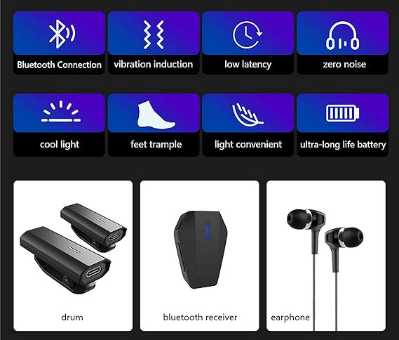 درام مجازی theodots hyperdrum Hyper drum kit Virtual drum Electric drum kit Portable Support Bluetooth MIDI Gift