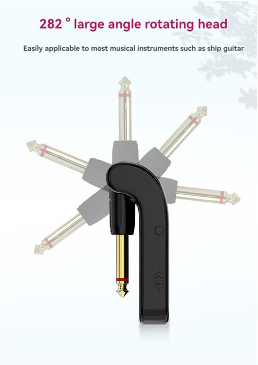 وایرلس گیتار 2.4 ghz باتری 10ساعته برد40متر Boddceto 2.4G WS-4 Wireless Guitar System Guitar Transmitter Receiver for Electric Guitar Bass 48K/16bit Real-Time Transmission