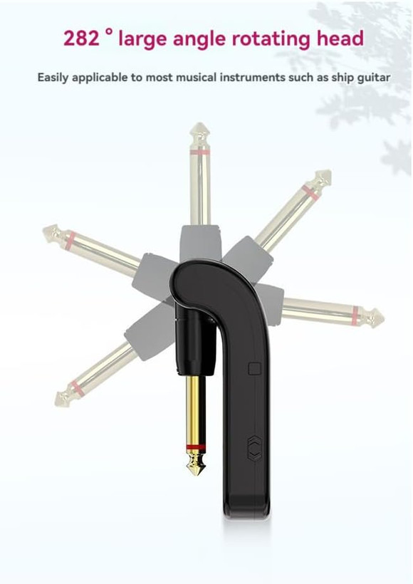 وایرلس گیتار 2.4 ghz باتری 10ساعته برد40متر Boddceto 2.4G WS-4 Wireless Guitar System Guitar Transmitter Receiver for Electric Guitar Bass 48K/16bit Real-Time Transmission