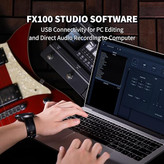 مولتی افکت flamma fx100FLAMMA FX100 Guitar Multi-effects Pedal with 55 Amp Models 151 Built-in Effects 80' Looper 40 Drum Machine 10 3rd Party IR Slots Headphone OTG for Home...