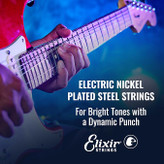 سیم گیتار الکتریک الکسیر 1052 Elixir Strings, Electric Guitar Strings, Nickel Plated Steel with NANOWEB Coating, Longest-Lasting Bright Tone with Comfortable Feel, 6 String Set, Light/Heavy 10-52