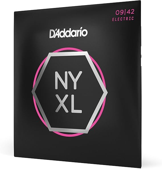 D'Addario Electric Guitar Strings, NYXL Nickel Plated, NYXL0942, Super Light Gauge 09-42, 6-String Set