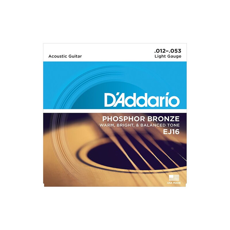 D'Addario EJ16 Phosphor Bronze Acoustic guitar stringsسیم گیتار اکوستیک داداریو EJ16