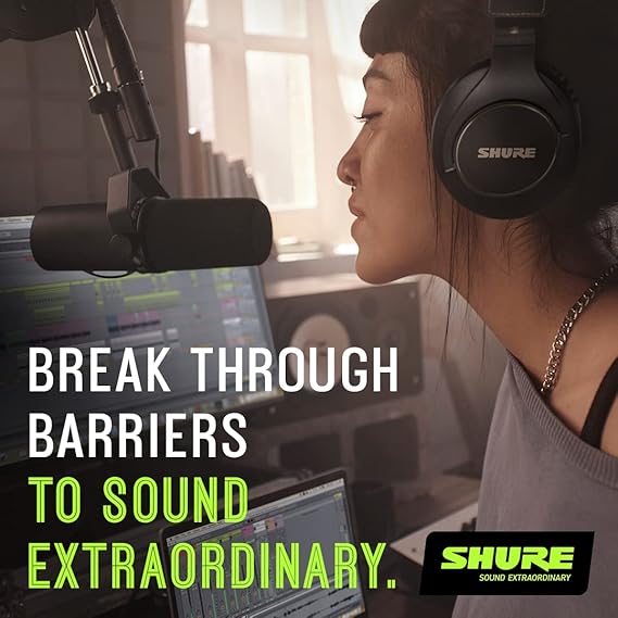 میکروفون داینامیک شور مدل SM7B Shure SM7B Microphone - Vocal Dynamic Studio Mic for Broadcast, Podcast, Recording, Gaming & Streaming, XLR, Rugged Construction, Detachable Windscreen, Smooth Sound, Warm Vocals, Wide-Range Frequency