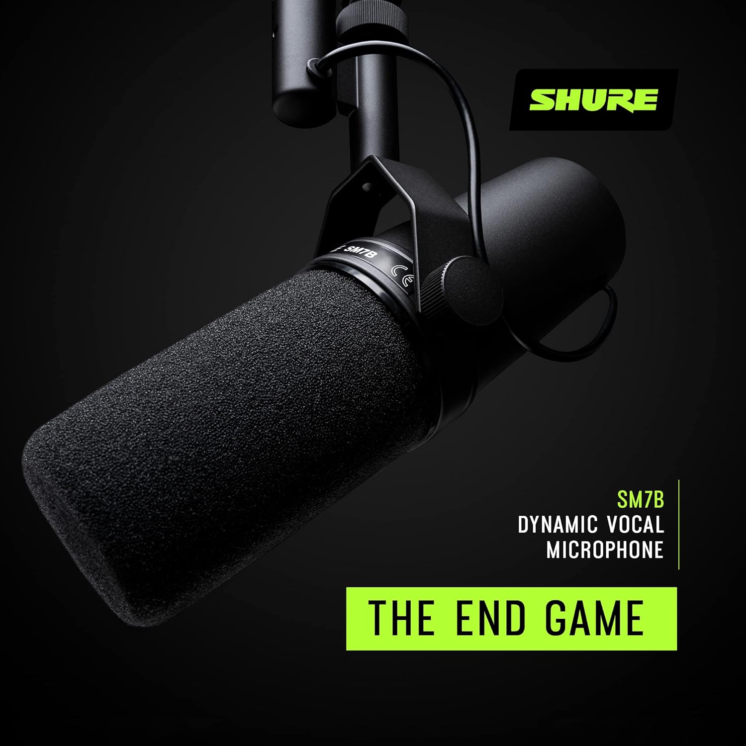 میکروفون داینامیک شور مدل SM7B Shure SM7B Microphone - Vocal Dynamic Studio Mic for Broadcast, Podcast, Recording, Gaming & Streaming, XLR, Rugged Construction, Detachable Windscreen, Smooth Sound, Warm Vocals, Wide-Range Frequency