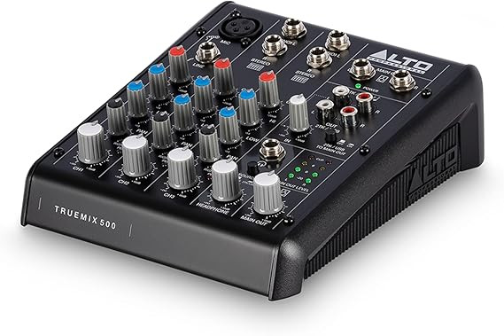 میکسر و اینترفیس Alto truemix500 ALTO TrueMix 500 Audio Mixer with XLR Mic In and USB Audio Interface for Podcasting, Live Performance, Streaming, Recording, DJ, Mac and PC