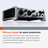 Tascam SERIES 102i 10 IN/2 OUT USB Audio Interface with MIDI, DAW Recording Software for Songwriting, Podcasting, Recording,Silver کارت صدا و اینترفیس tascam 102i