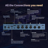 مولتی افکت flamma fx150 FLAMMA FX150 Multi Effects Processor Electric Guitar Pedal with Amp Modelling Cabinet Simulation Global EQ Touchscreen 160 Built-in Effects 180 Editable User Effects Slots Looper Main I/O Ports