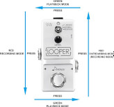 لوپر دونر donner Donner Tiny Looper Guitar Effect Pedal 10 minutes of Looping 3 Modes