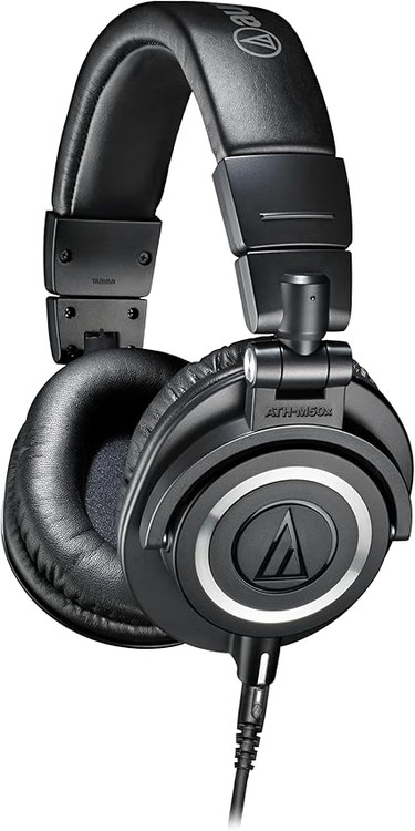 هدفون مانیتورینگ با سیم آدیو-تکنیکا مدل ATH-M50x Audio-Technica ATH-M50x Professional Studio Monitor Headphones, Black