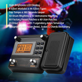 MU100 Guitar Multi-Effects Processor Electric Guitar Effect Pedal Supports 180s Loop Recording Tuner Tempo Rhythm Setting Scale & Chord Lesson Functions (BlackEU Plug) -Layfoo مولتی افکت muslady mu100