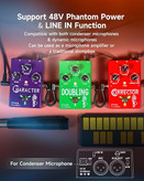 افکت وکال خواننده flamma fv01 FLAMMA FV01 Vocal Effects Processor Pitch Correction Voice Pedal Vocal Stompbox Microphone Amplifier for Singer Live Singing Streaming Recording with Delay Reverb Acoustic Guitar Playing