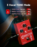 افکت وکال خواننده flamma fv01 FLAMMA FV01 Vocal Effects Processor Pitch Correction Voice Pedal Vocal Stompbox Microphone Amplifier for Singer Live Singing Streaming Recording with Delay Reverb Acoustic Guitar Playing