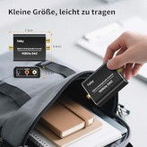 DA Converter, Fokky 192kHz DAC Converter Digital Analog Converter, SPDIF Coaxial Toslink to Analog Stereo RCA L/R 3.5mm Audio with 1M Optical Cable for HDTV DVD Blu-ray Sky Game Console