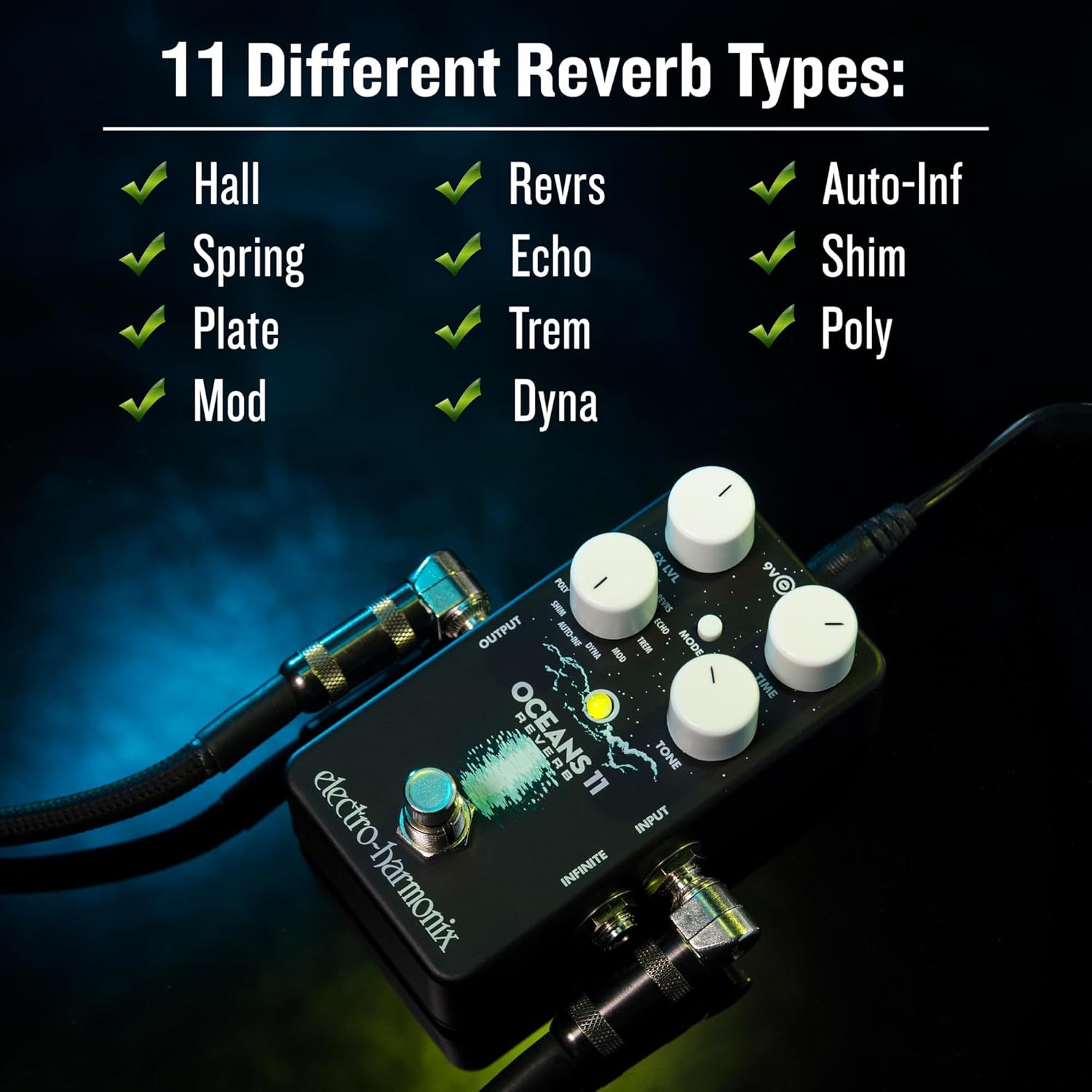 Electro-Harmonix Oceans 11 Reverb Pedal افکت ریورب oceans11 reverb