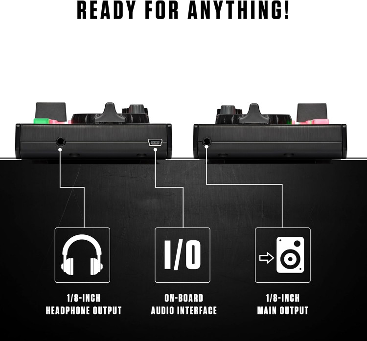 دیجی numark dj2go2 Numark DJ2GO2 Touch Compact DJ Controller with 2 Decks, Mixer, Audio Interface and Serato Lite