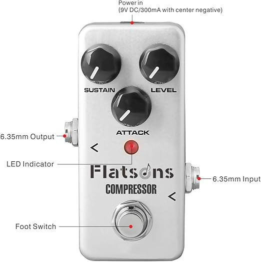 Bnineteenteam Guitar Compression Effect Pedal,Pure Analog Circuit Compressor Guitar Effect Pedal Accessories